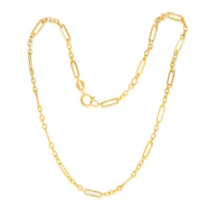 9ct Yellow Gold Fancy 25cm Anklet