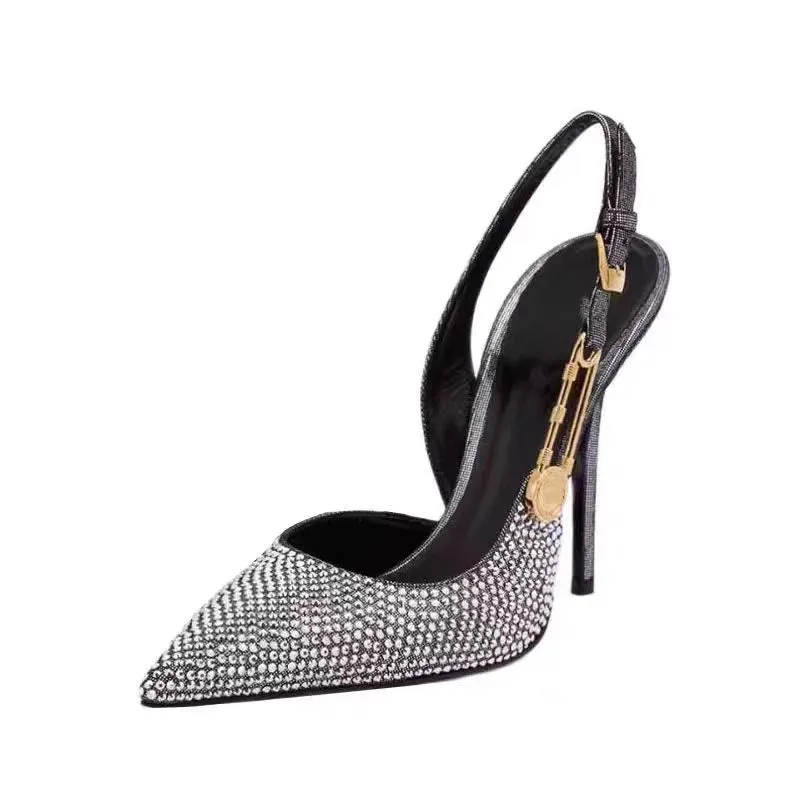 Amberly Rhinestones Sequined Pumps