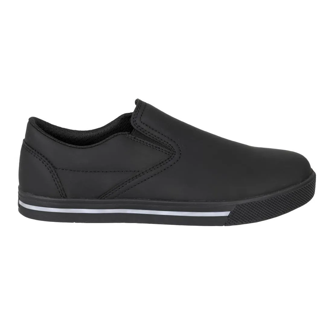 BA062-42 Slipbuster Recycled Microfibre Slip-on Shoe Matte Black 42