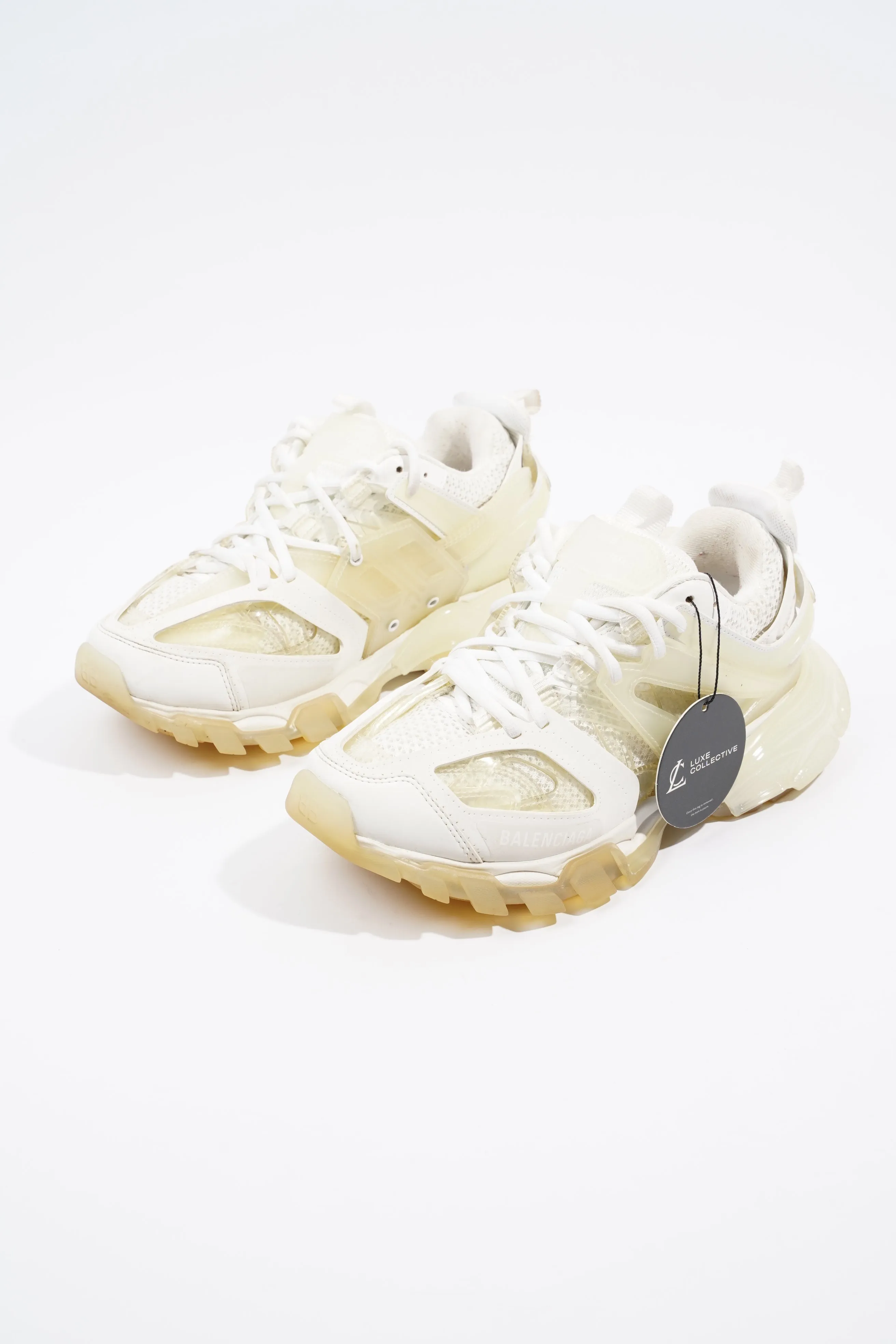 Balenciaga Track White / Clear Sole Canvas EU 38 UK 5