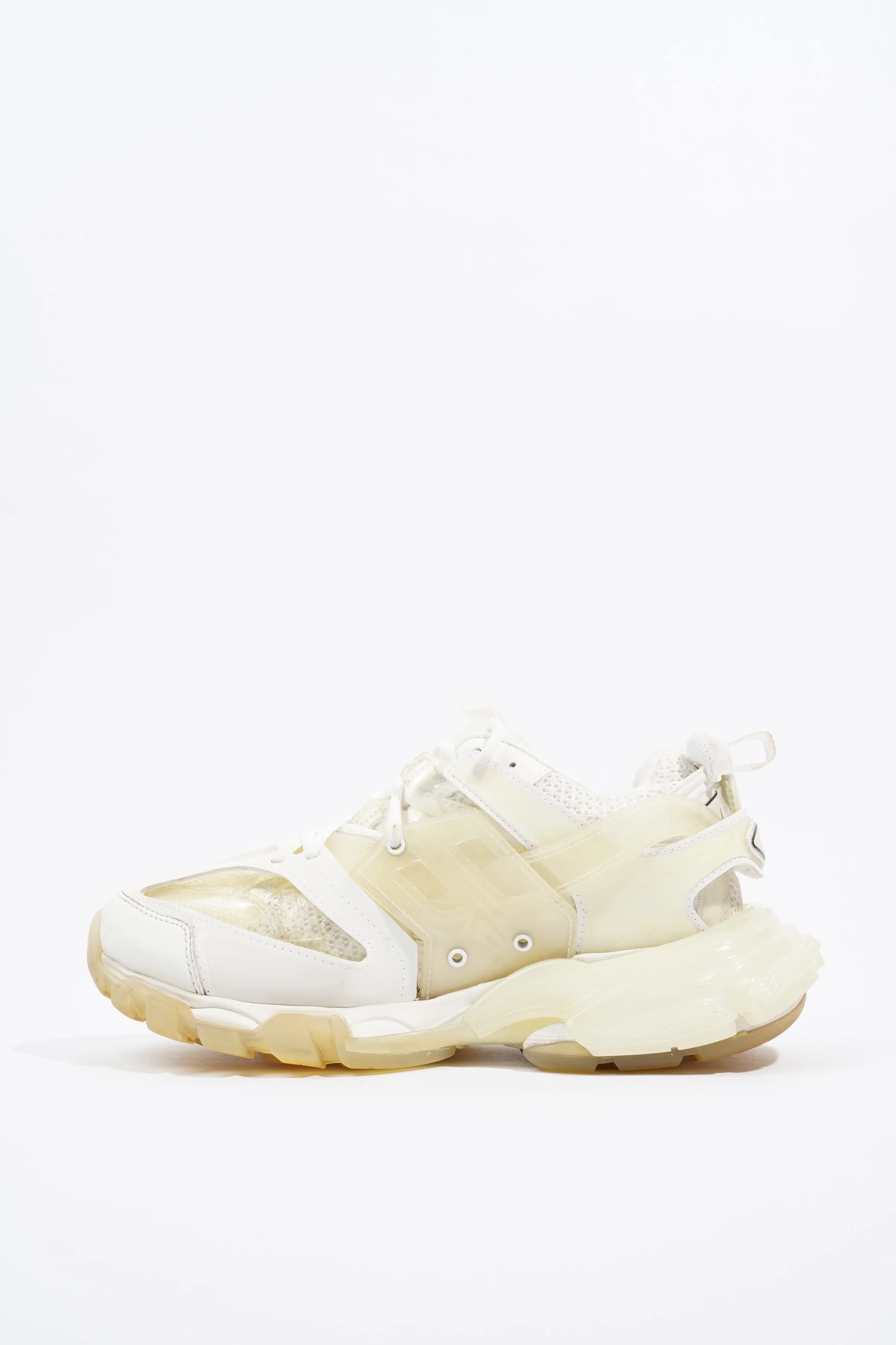 Balenciaga Track White / Clear Sole Canvas EU 38 UK 5