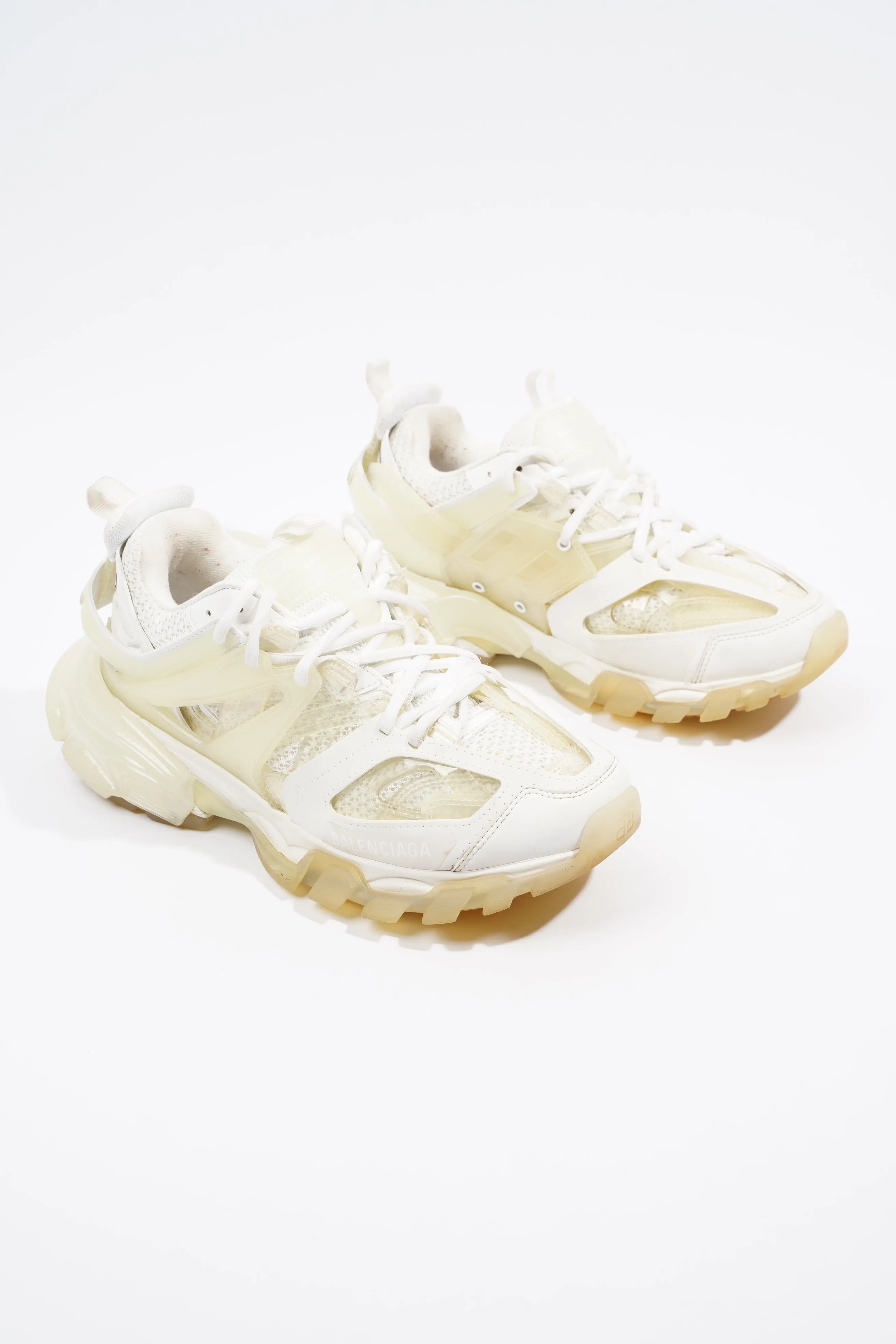 Balenciaga Track White / Clear Sole Canvas EU 38 UK 5