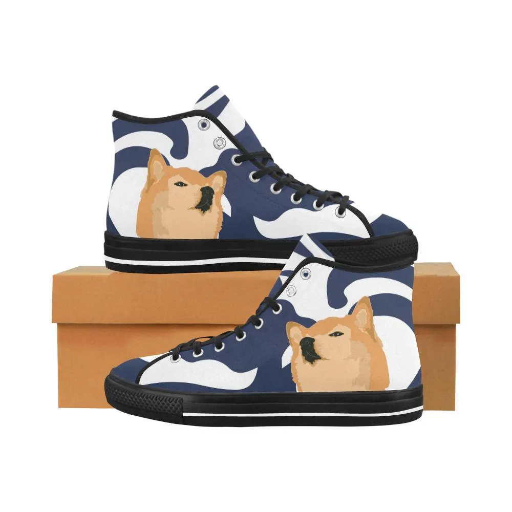 Confucius Shibe Equil High Tops V2 - Midnight Blue/Cherry Red - Womens