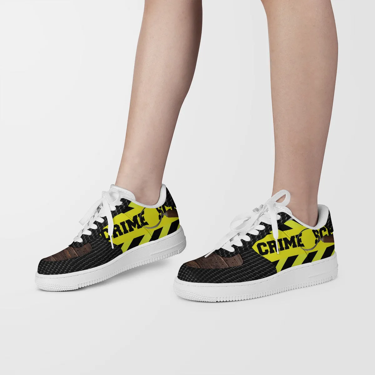 Customized Crime Scene Low Top Unisex Sneakers | Shoe Zero