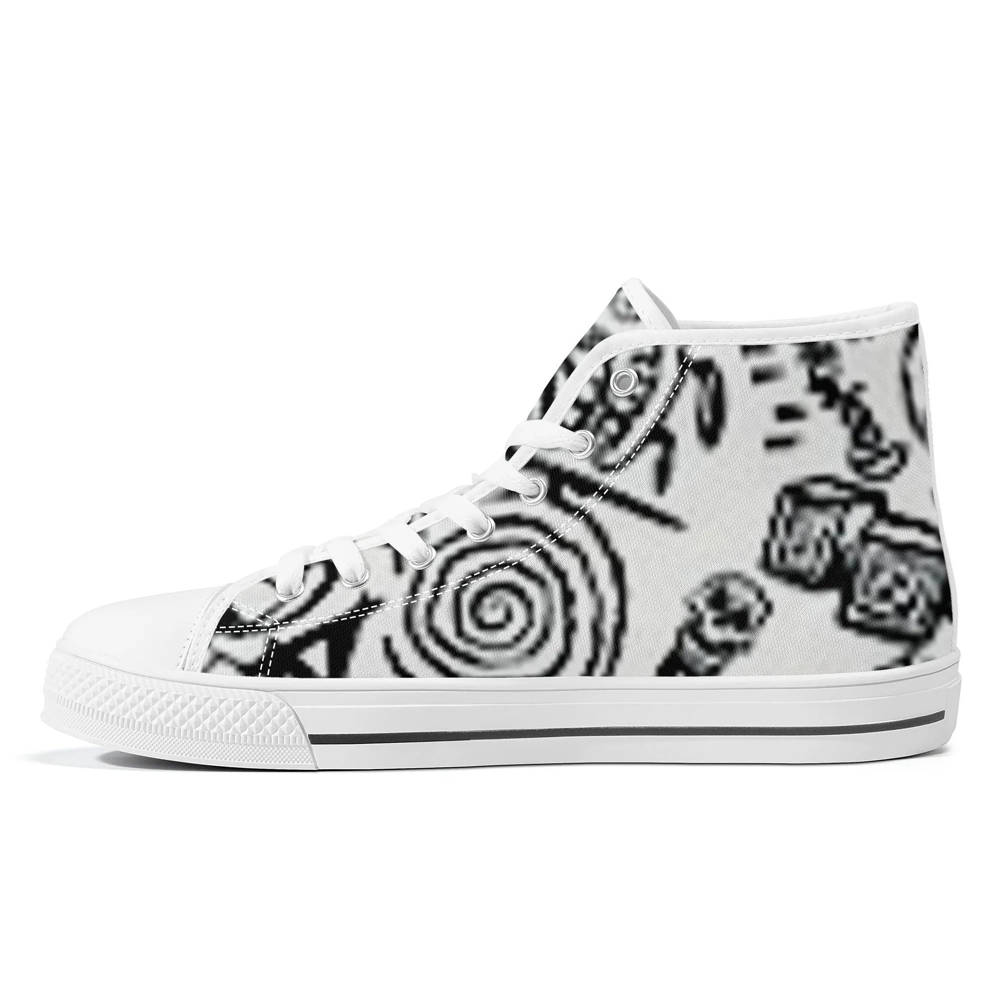 Customized Writing High-Top Canvas Shoes | Shoe Zero