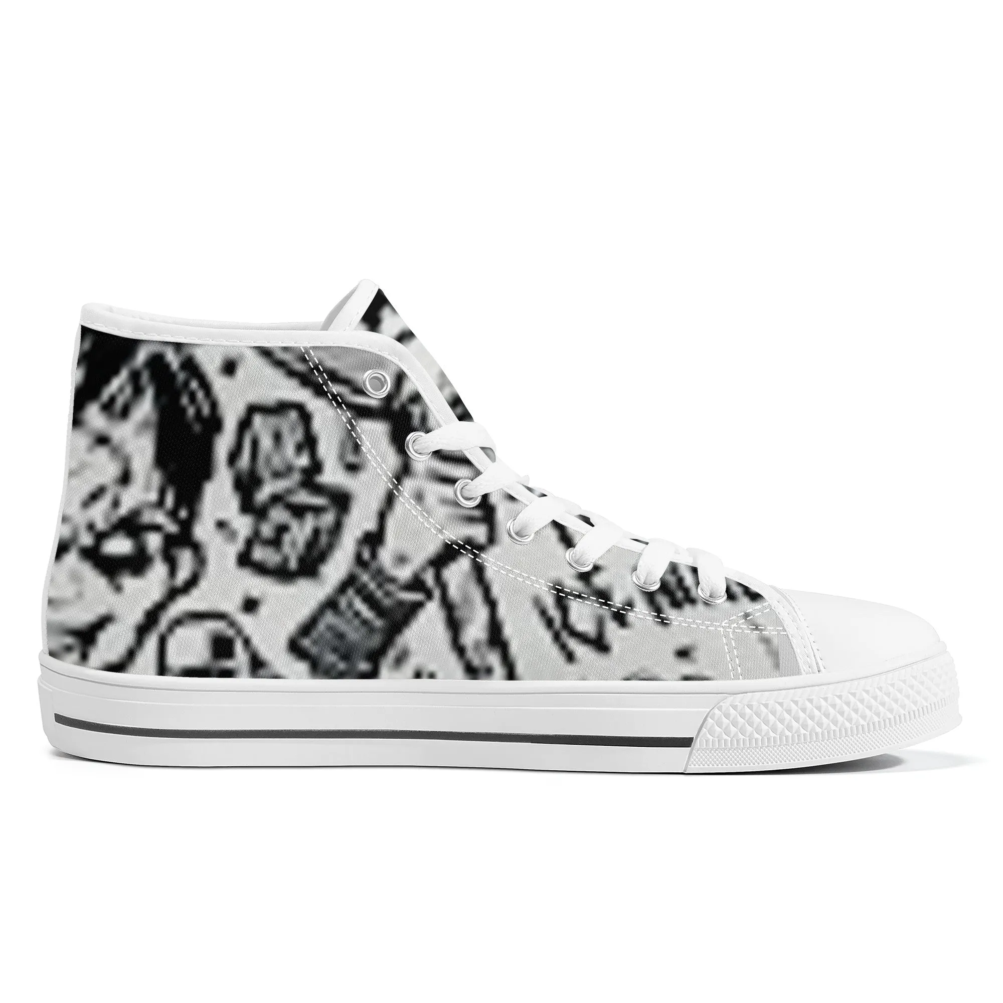 Customized Writing High-Top Canvas Shoes | Shoe Zero