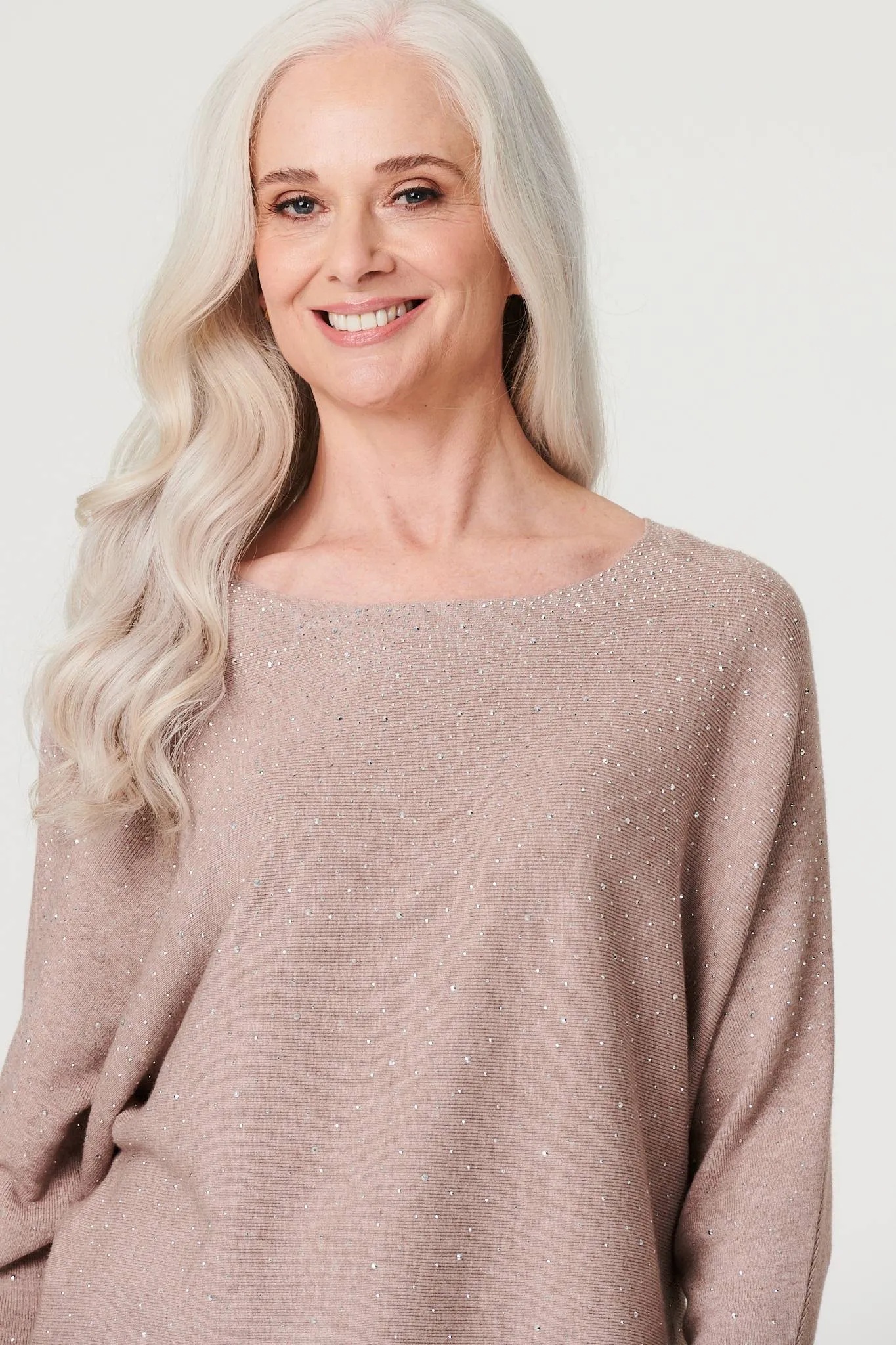 Embellished Long Sleeve Knit Top