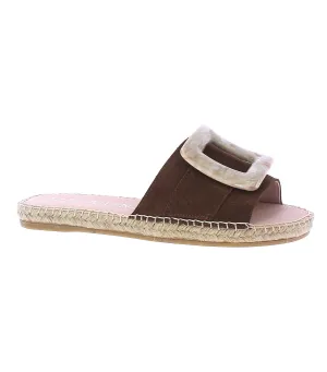 Flat Slip On Espadrilles Brown