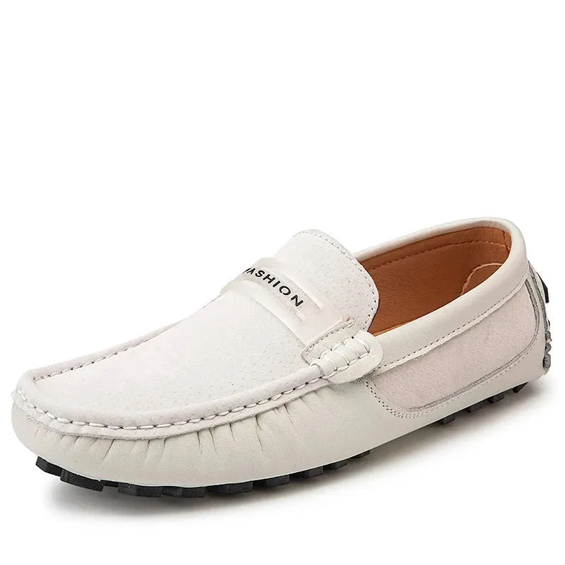 Genuine Leather Men Casual Shoes Luxury Fashion Loafers Men Breathable Soft Moccasin Leather Driving Shoes Men Footwear