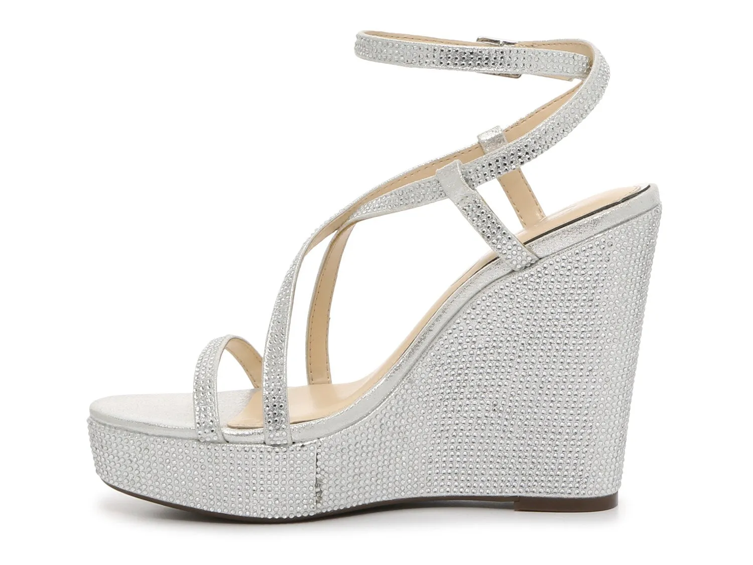 Jessica Simpson Tadria Wedge Sandals, Metallic Silver