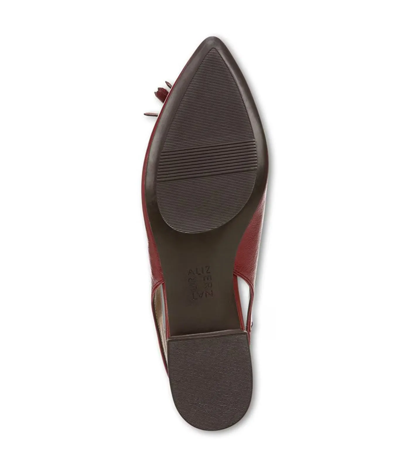 Juliana Slingback Flat Cranberry Leather