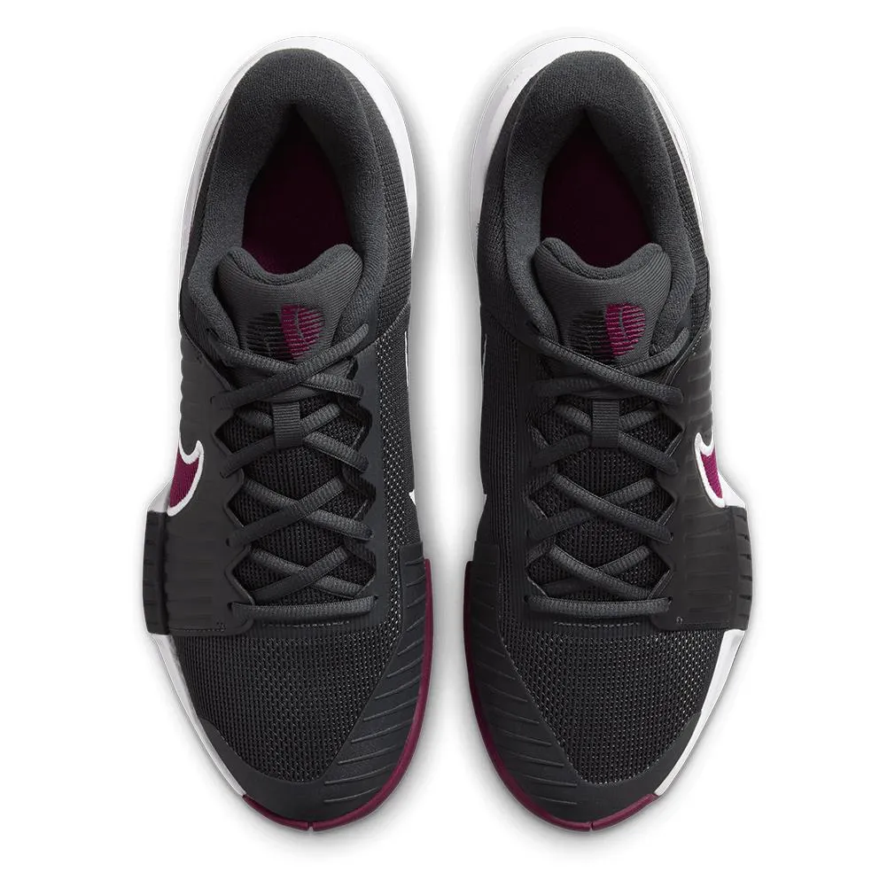 Juniors GP Challenge Pro Tennis Shoes Dark Smoke Grey and Sangria