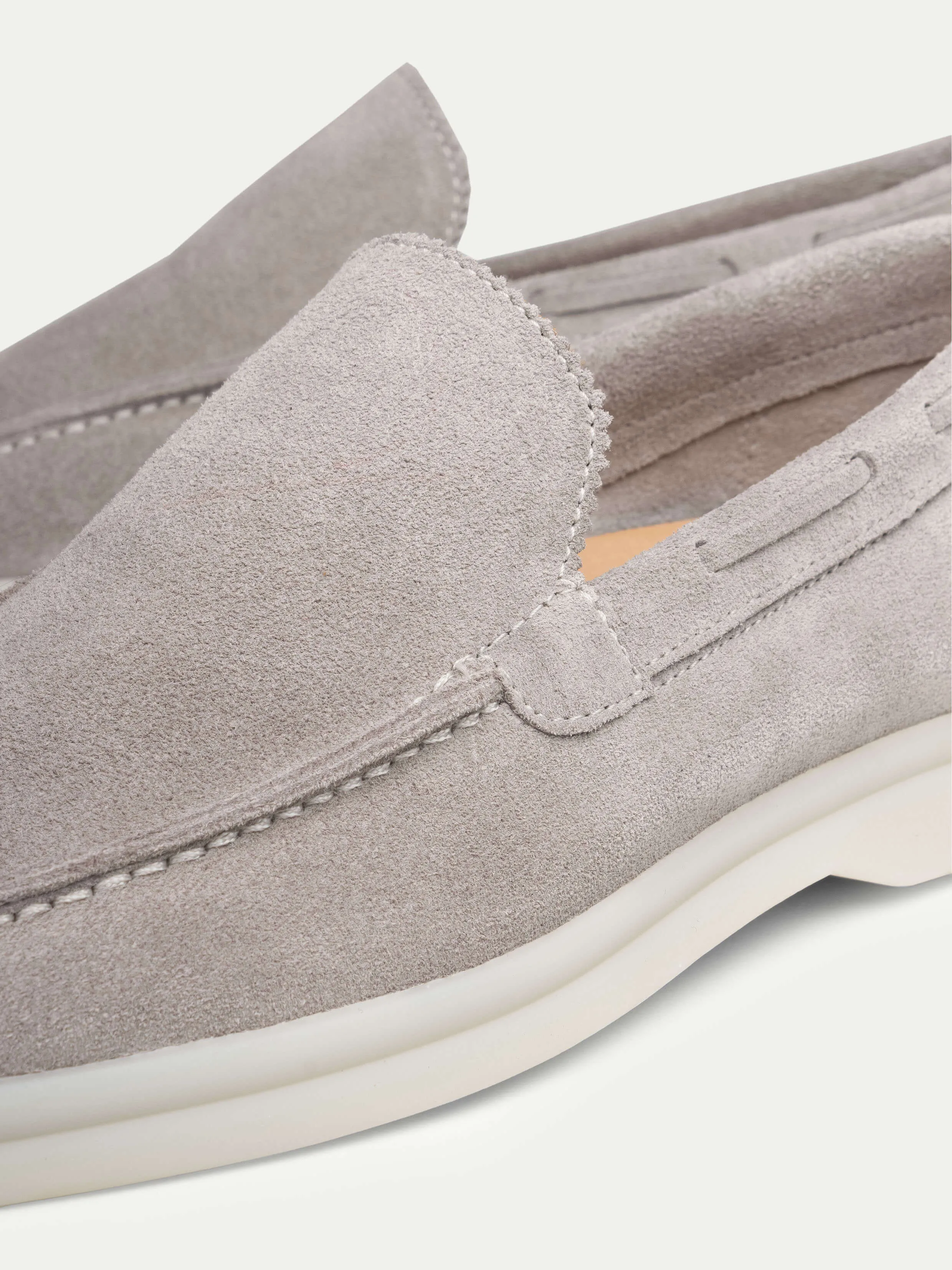 Lady Light Grey Yacht Loafers