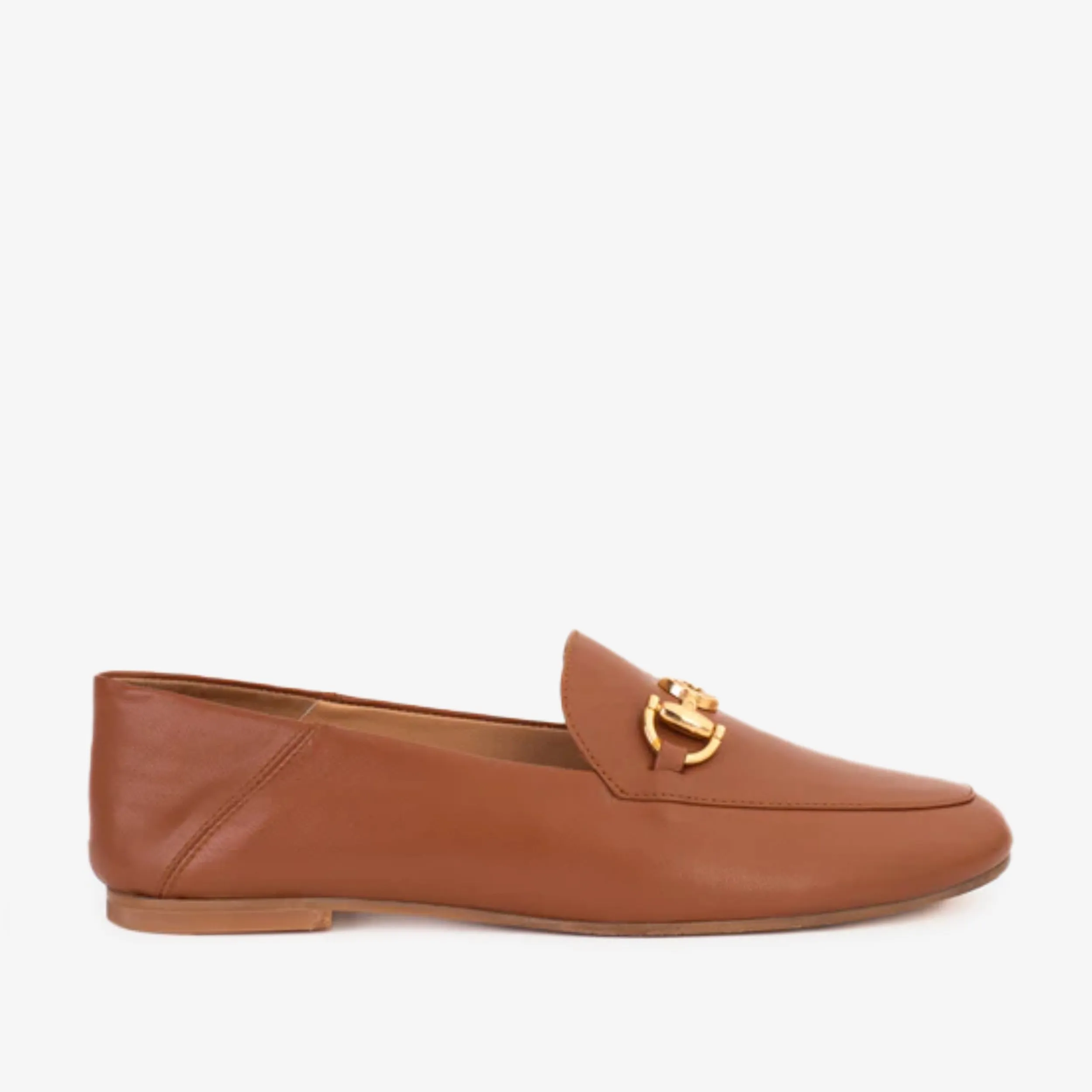 Luanda Brown Leather Women Flat Shoe