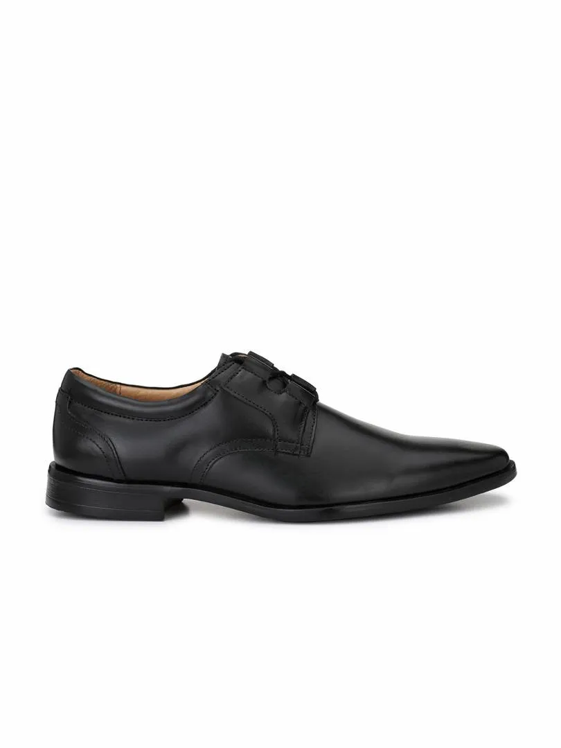 Men's Black Genuine Leather Derby