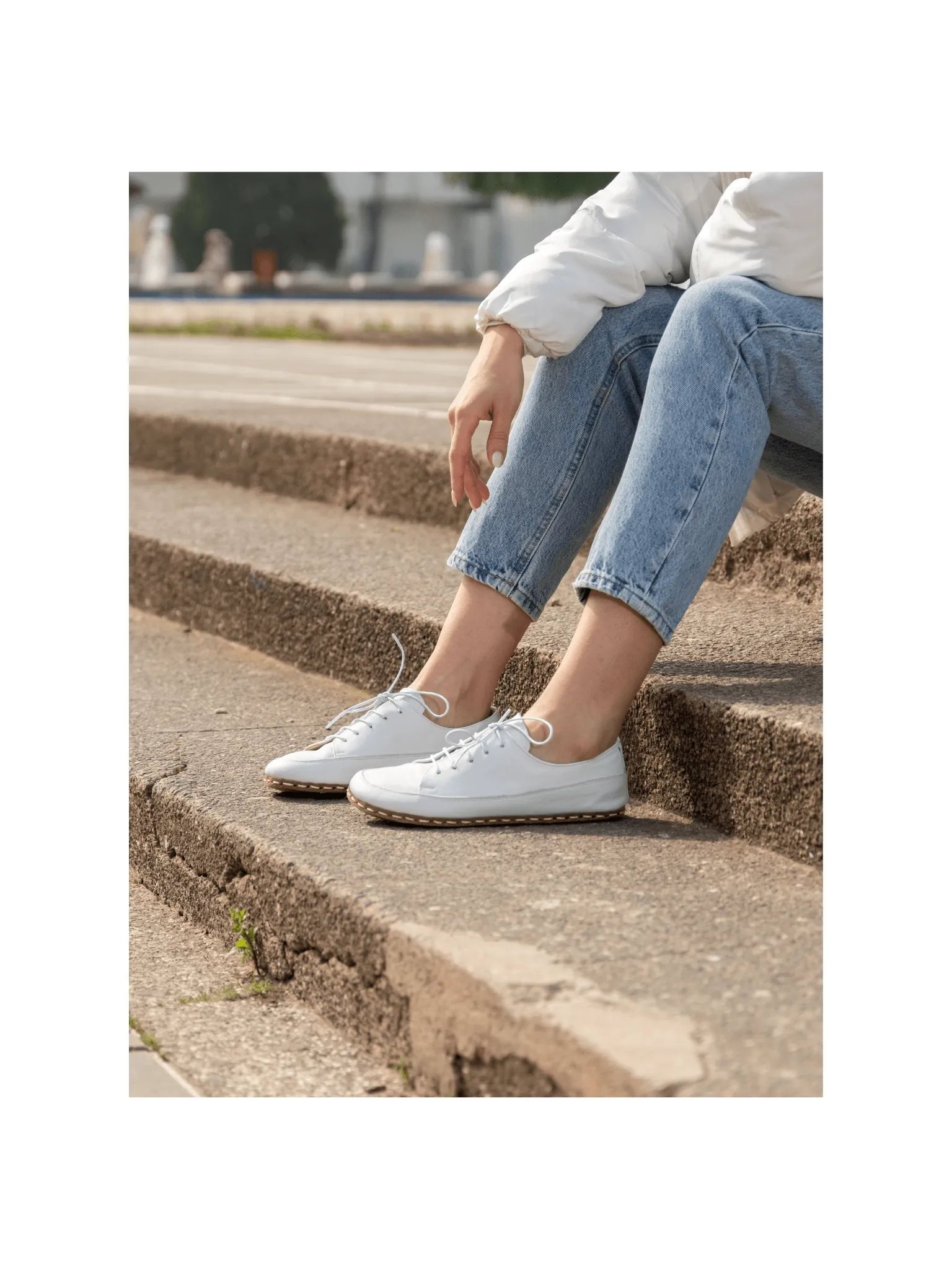 Men's White Barefoot Sneakers