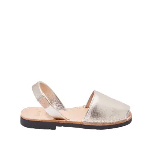 Metallic Leather Sandals For Kids - Iker 1097 Metallic