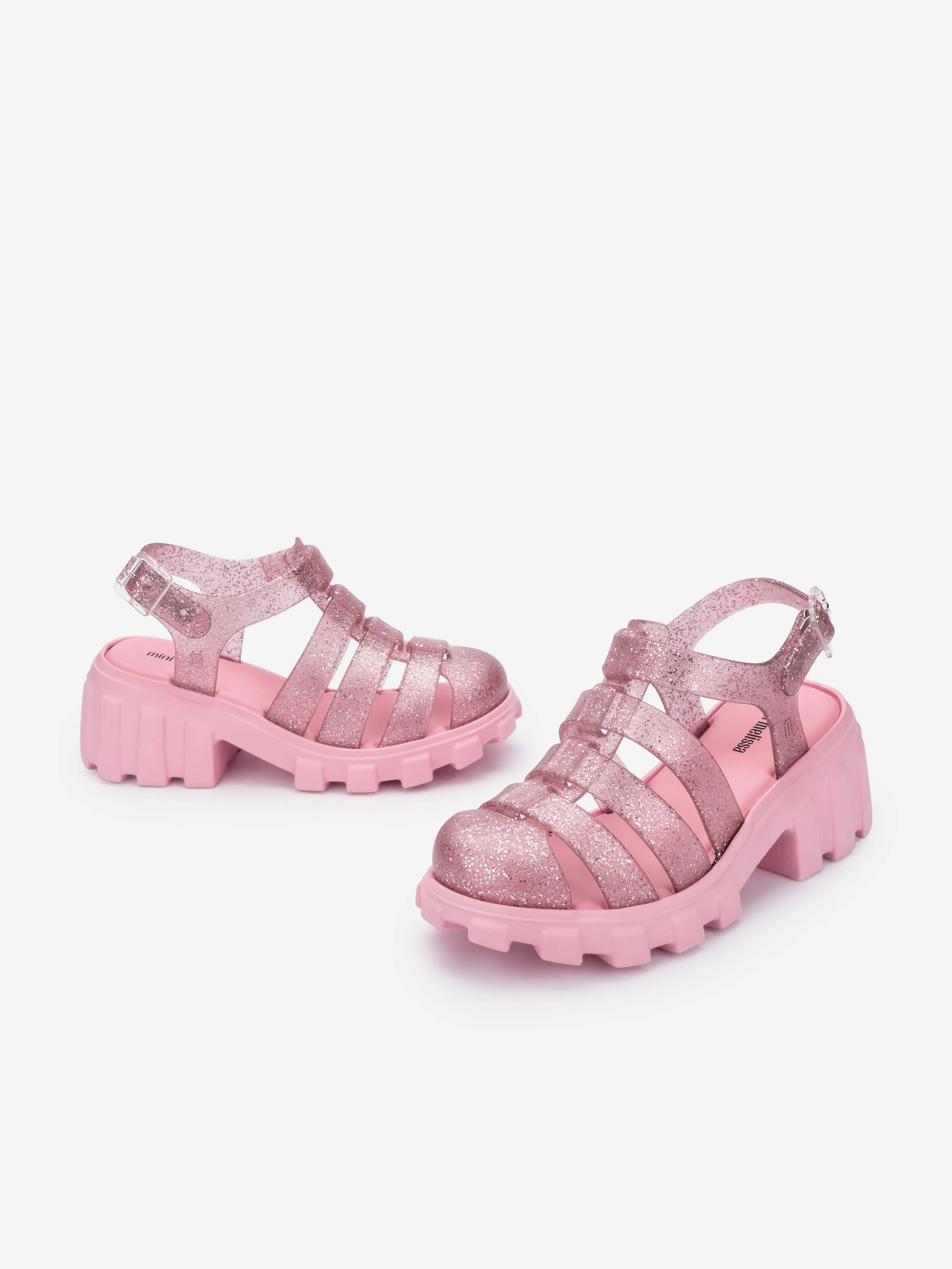 Mini Melissa Girls Megan Sandals in Pink