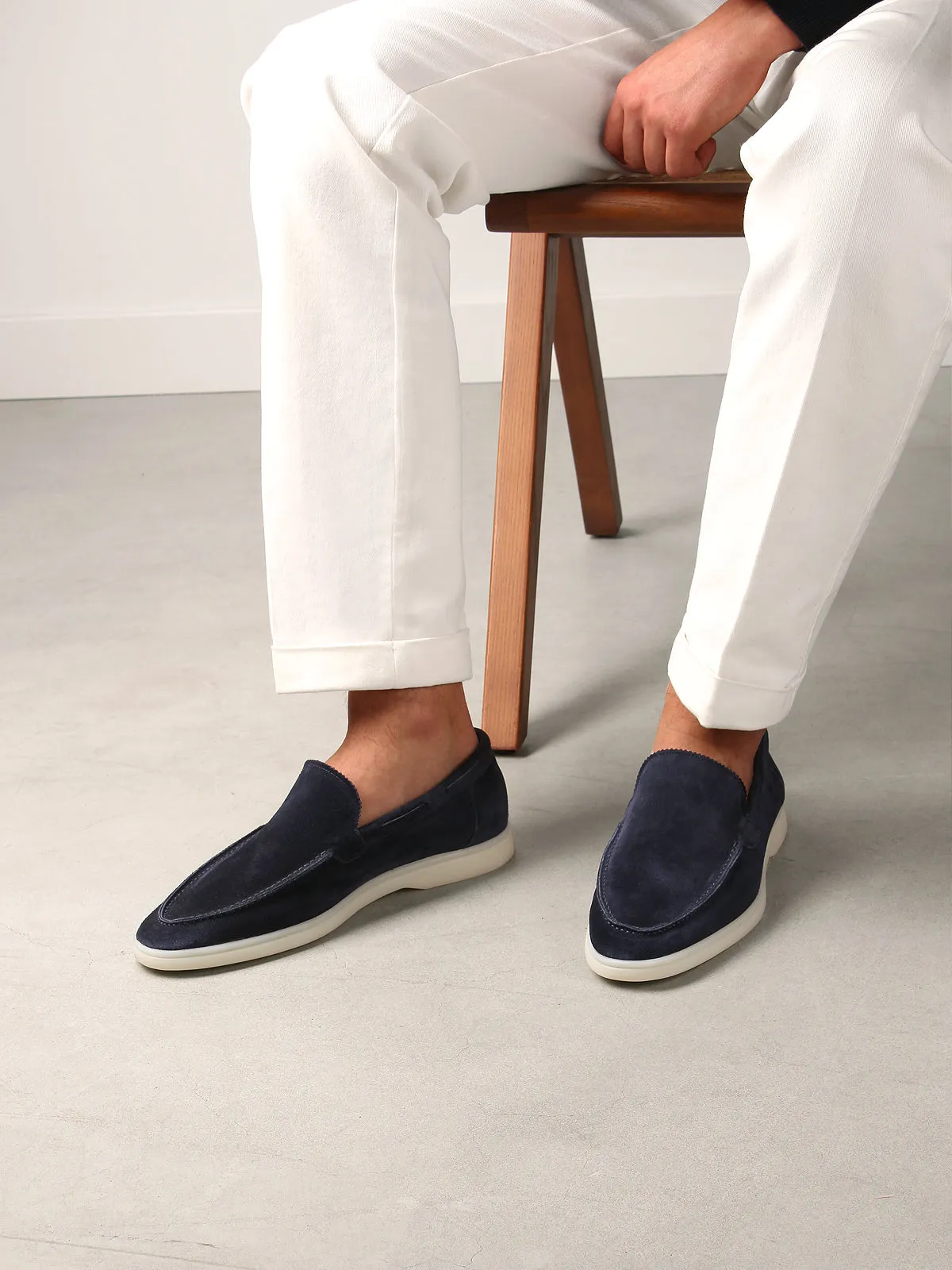 Navy Yacht Loafers