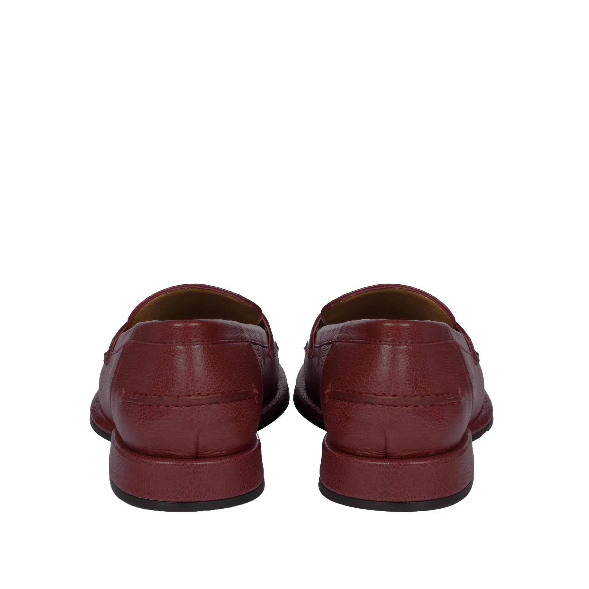 Saint Carla Bordo Leather Saddle Strap Moccasins