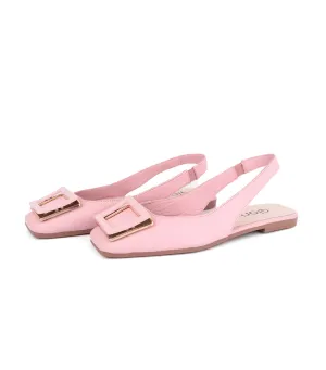 Slingback Flats Coral Blush