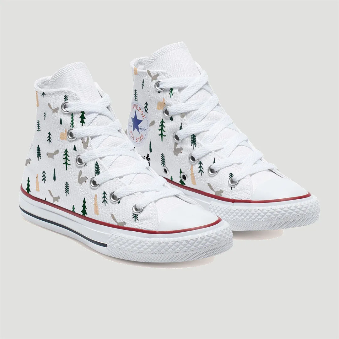 Squirrels & Rabbits Kids Custom Converse Shoes