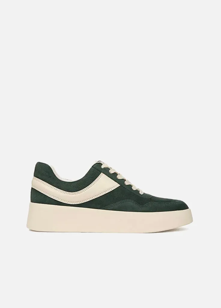 Warren Court Leather Suede Sneaker - Evergreen