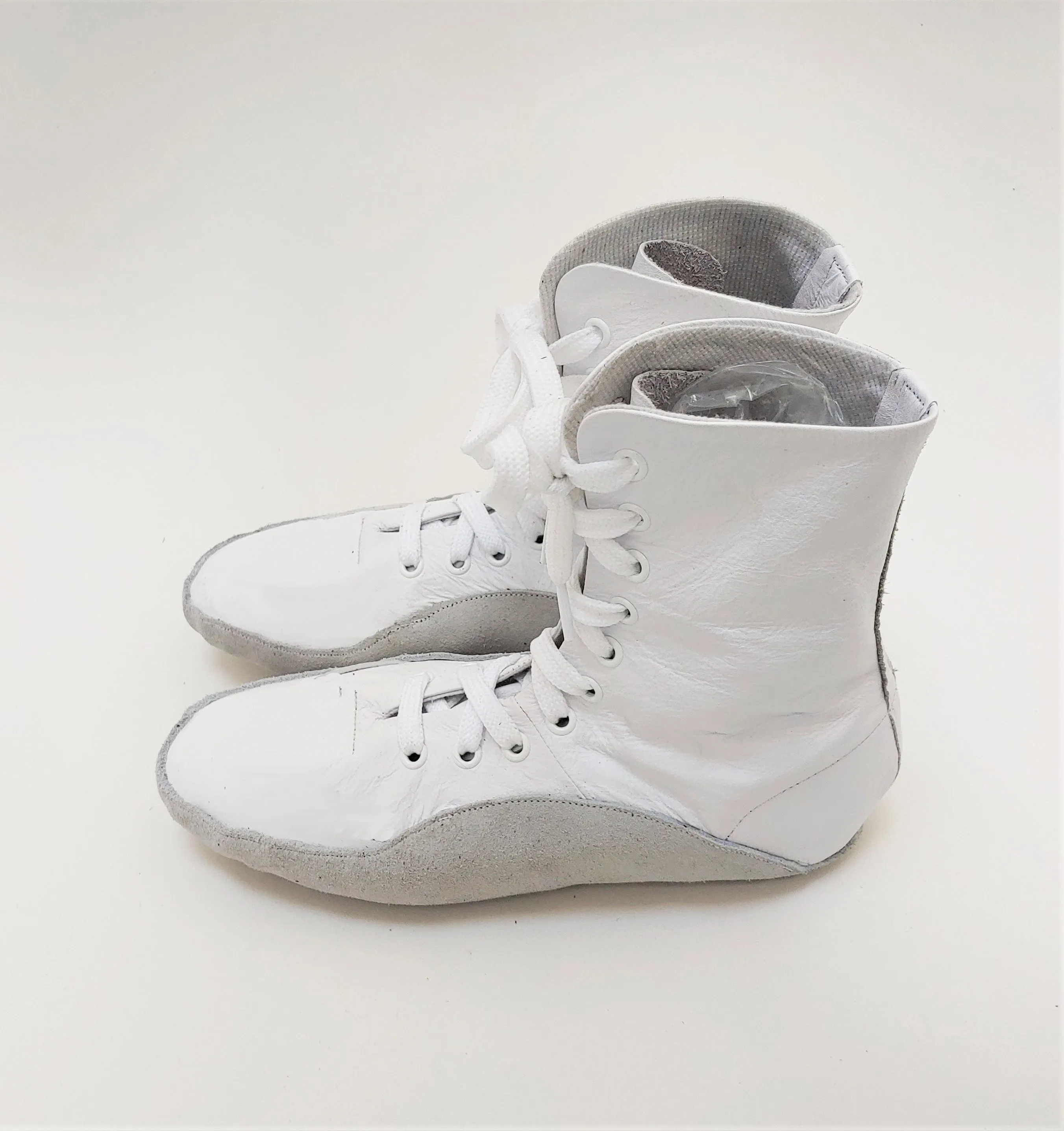 WHITE Tightrope Shoes Jazz Boot Style w/ GREY sole