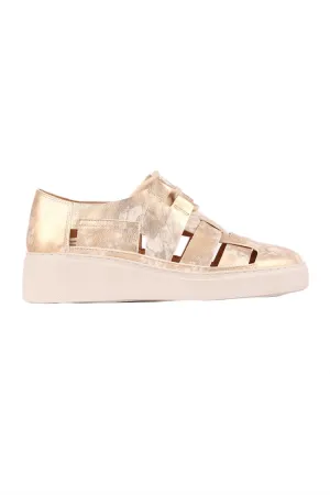 Yao Metallic Gold Leather Sneaker